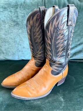 Dan Post 6994 Western Boots Brown Black Biltrite Cowboy Leather Men's Size 10